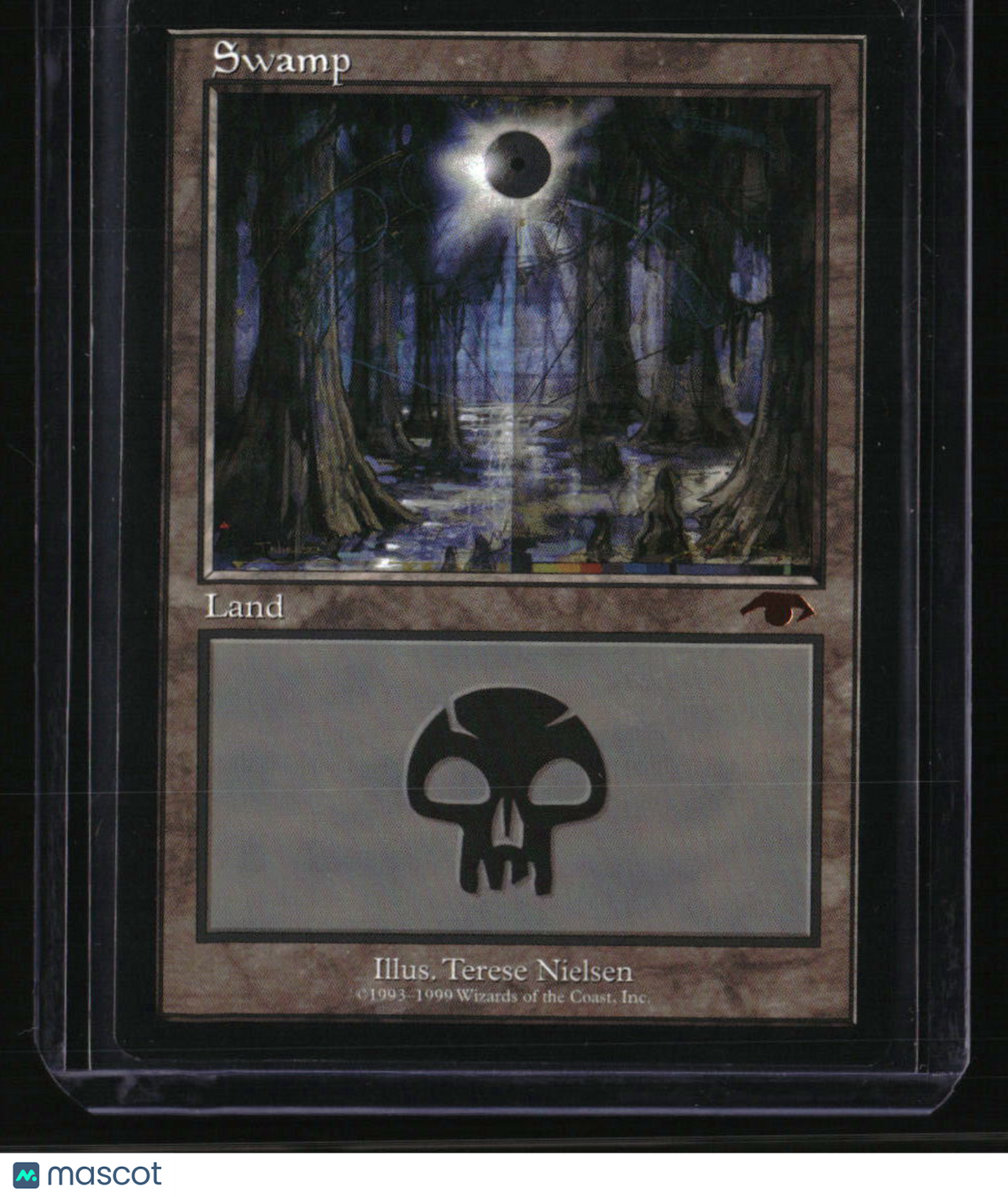 Guru Lands Swamp - MP Light Scratches on Back and Whitening