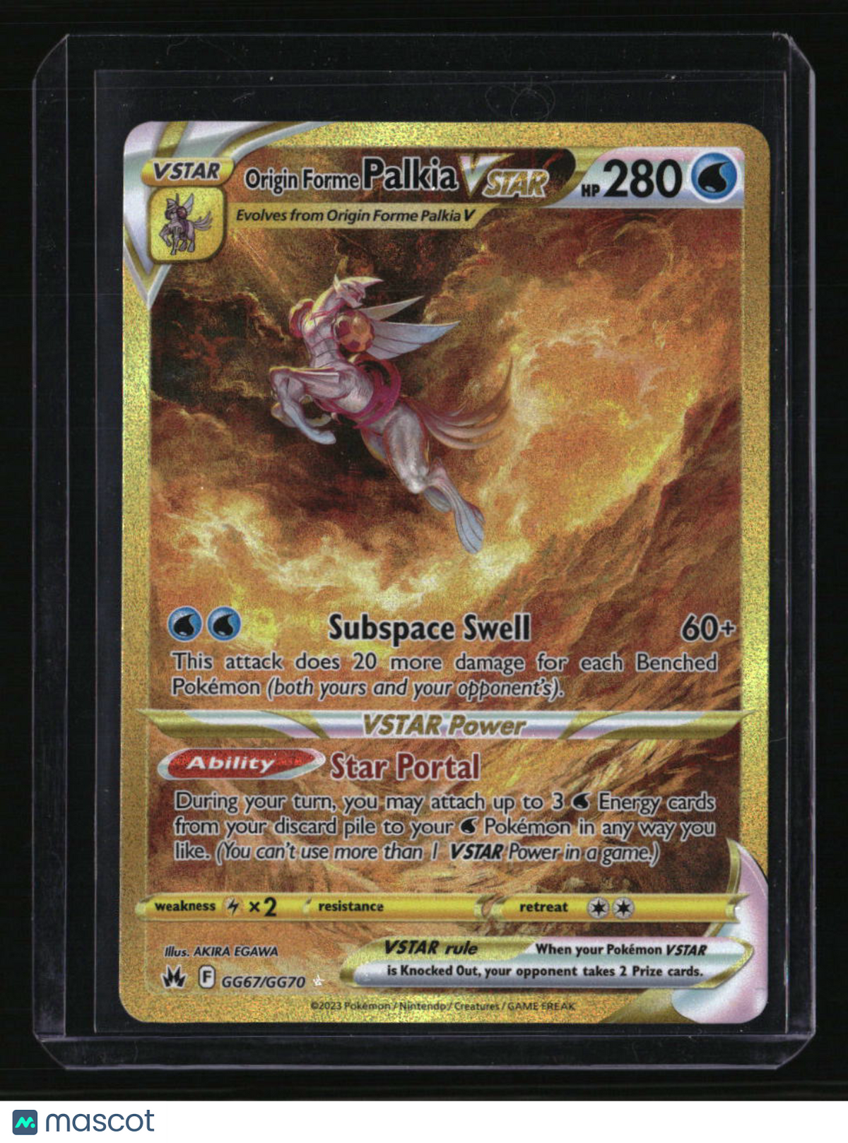 Crown Zenith: Galarian Gallery Origin Forme Palkia VSTAR (Secret)