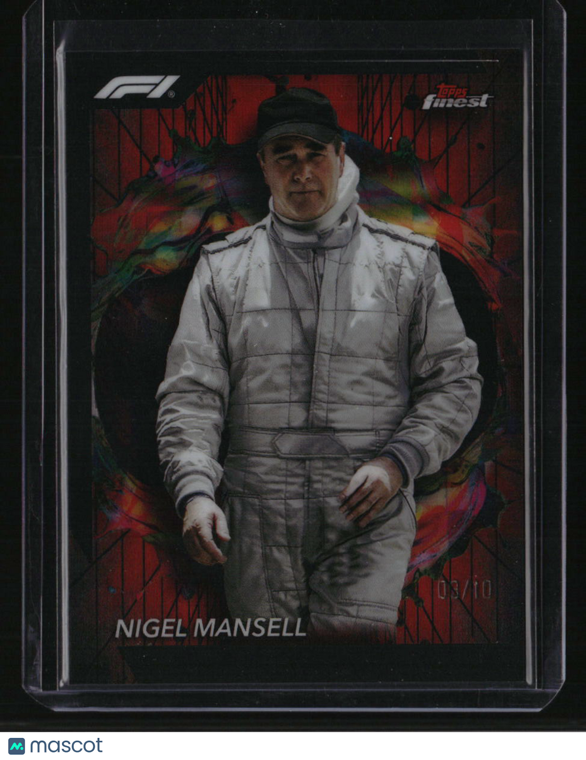 2024 Topps Finest Formula 1 Nigel Mansell Red/Black Vapor Refractors #/10