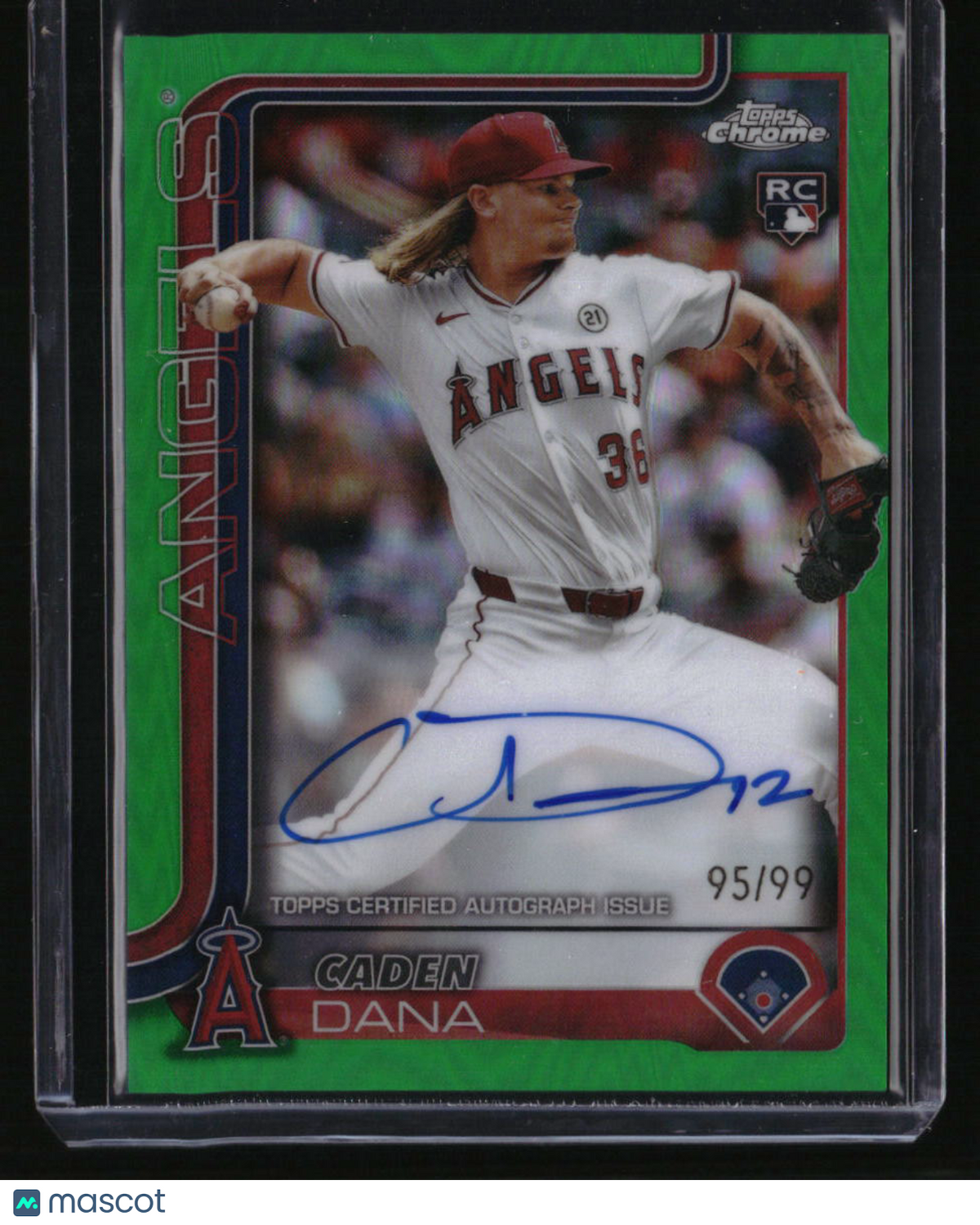 2025 Topps Chrome Caden Dana Rookie Autographs Green Refractors #/99