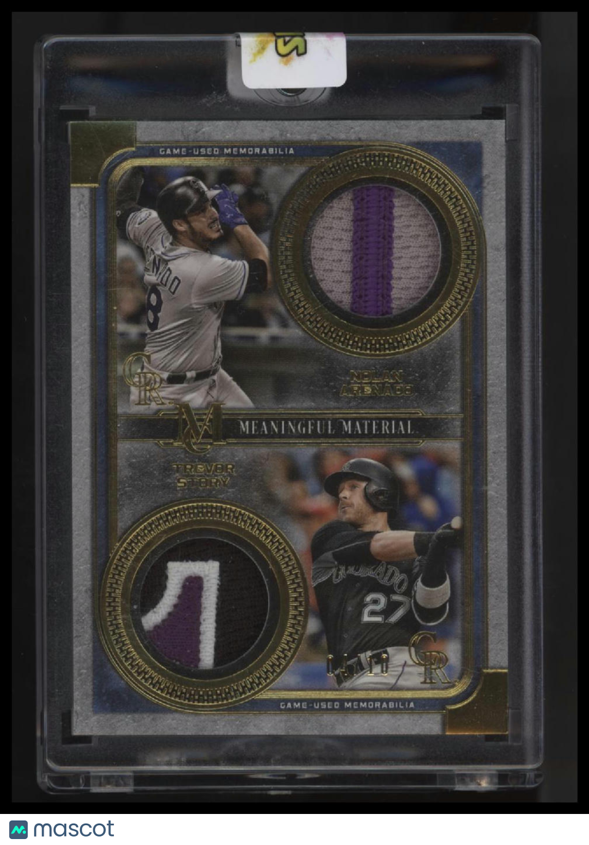 2020 Topps Museum Collection Arenado / Story Meaningful Materials Gold #/10