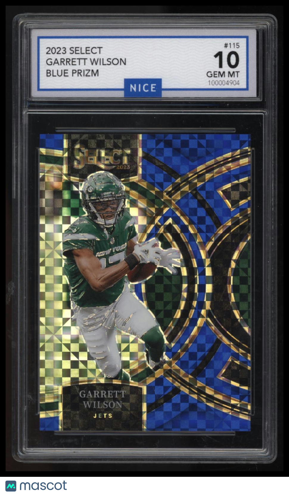 2023 Panini Select Garrett Wilson Blue Prizms #/149 NICE 10