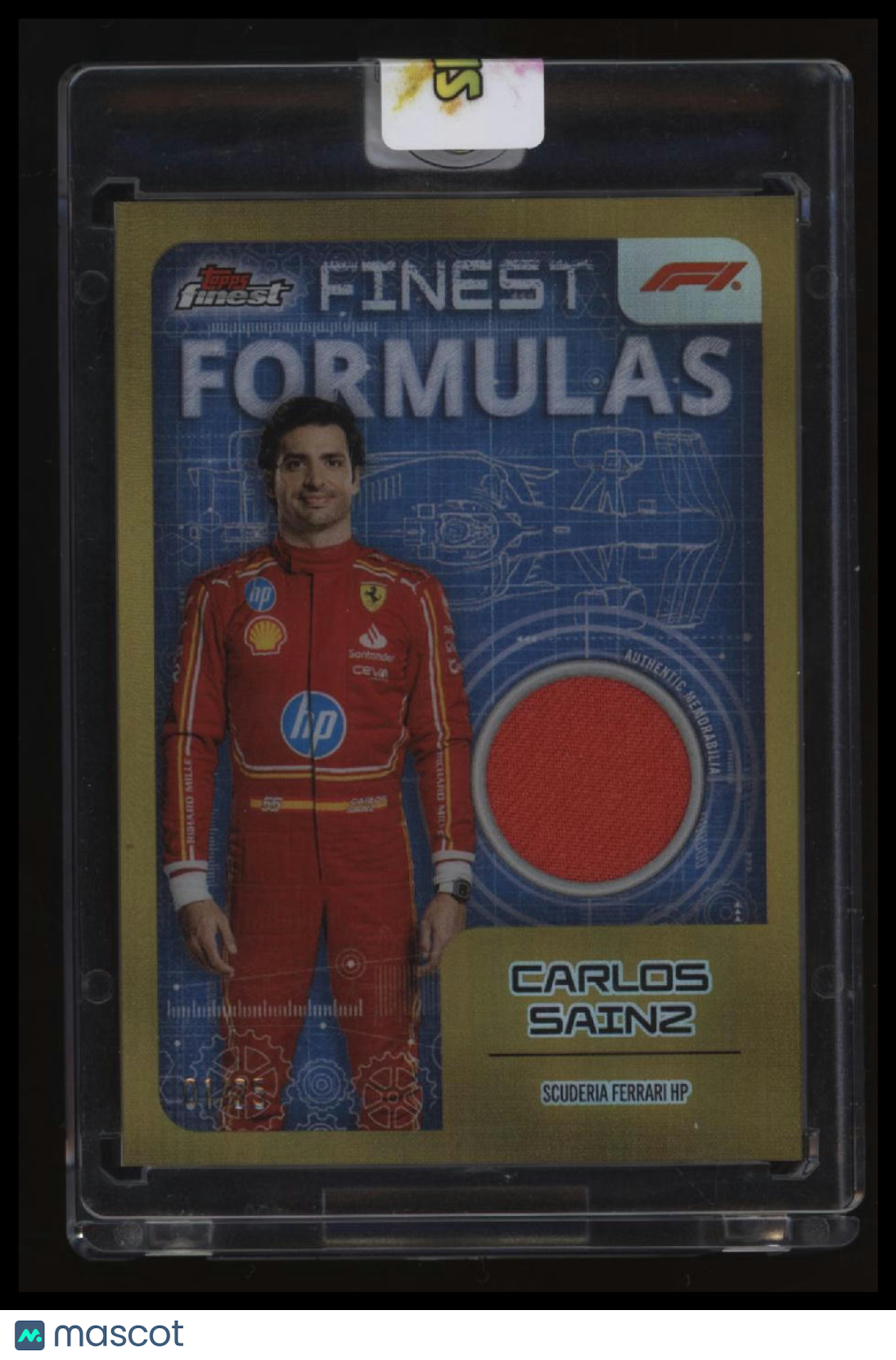 2024 Topps Finest Formula 1 Carlos Sainz Finest Formulas Gold #/25