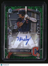 2025 Bowman Jose Pirela Chrome Prospects Autographs Green Grass Refractor #/99