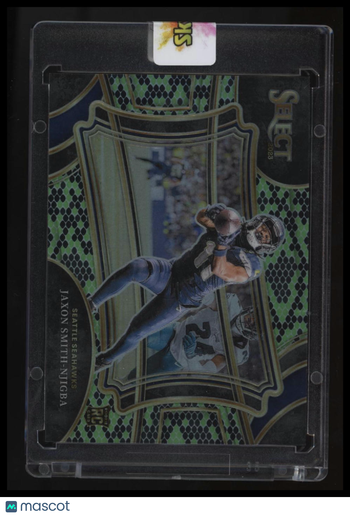 2023 Panini Select Jaxon Smith-Njigba Green and Black Snakeskin Prizms #/2