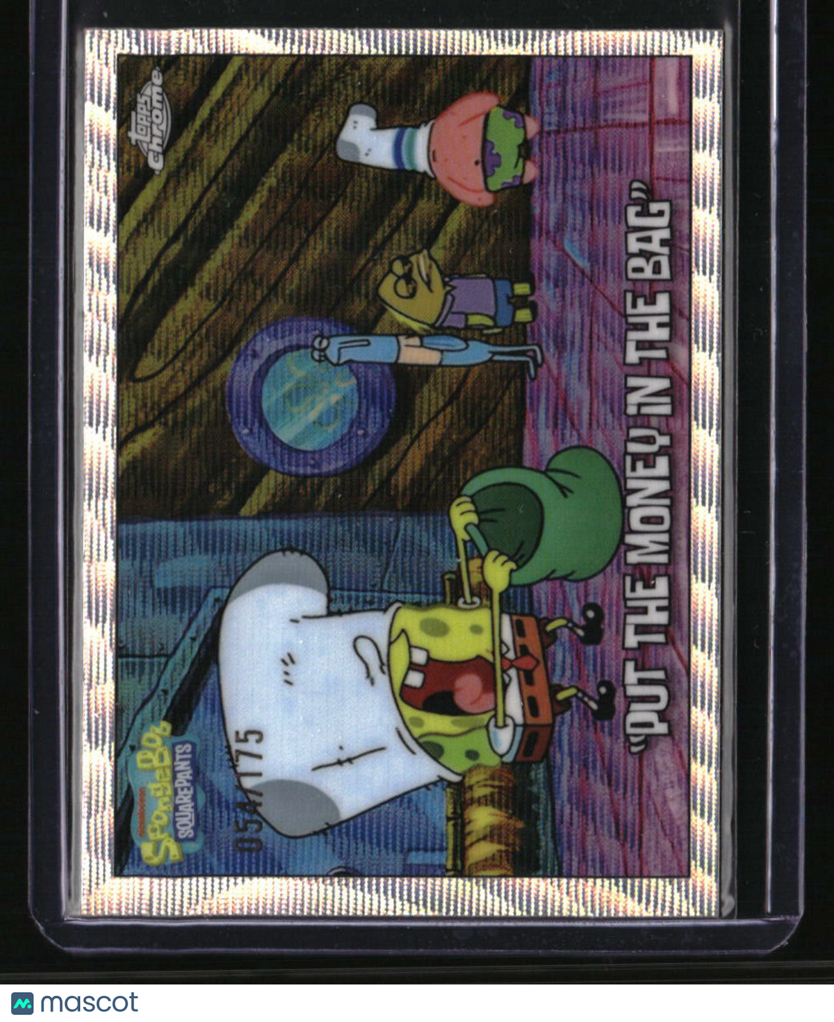 2025 Topps Chrome Spongebob "Put The Money In The Bag" Wave Refractor #/175