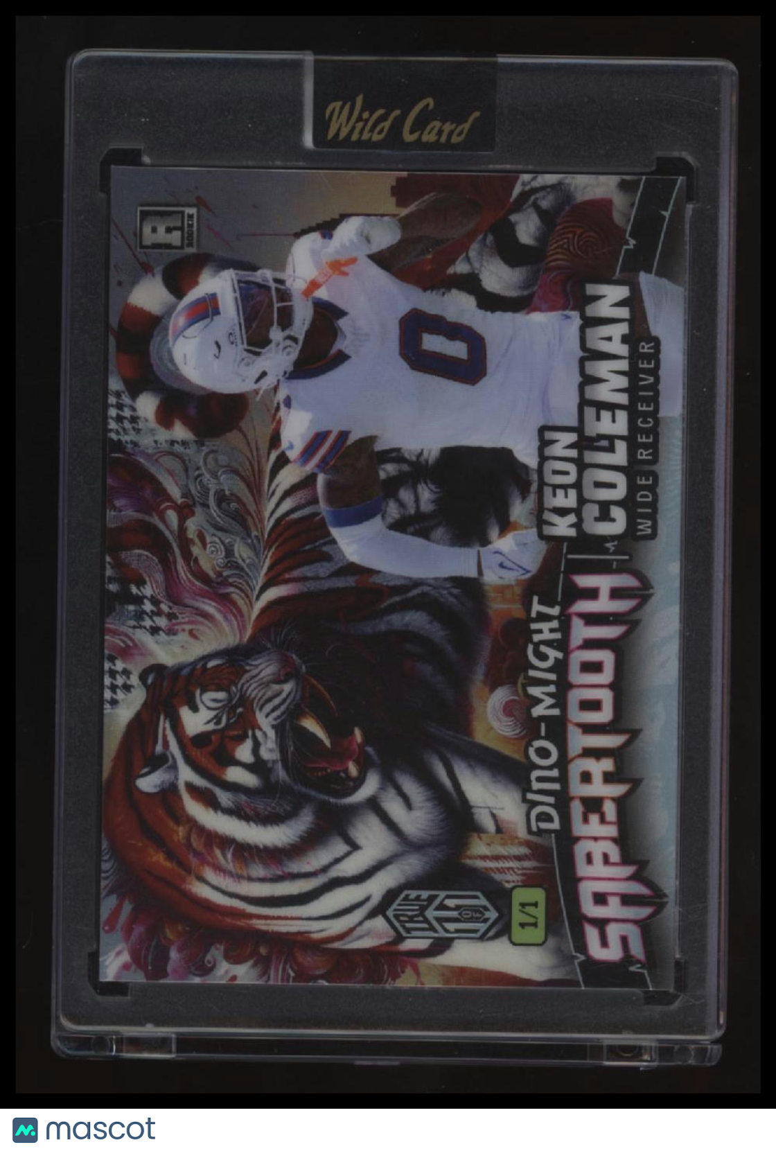 2024 Wild Card Alumination Pre-Historic Football Sabertooth Keon Coleman #/1