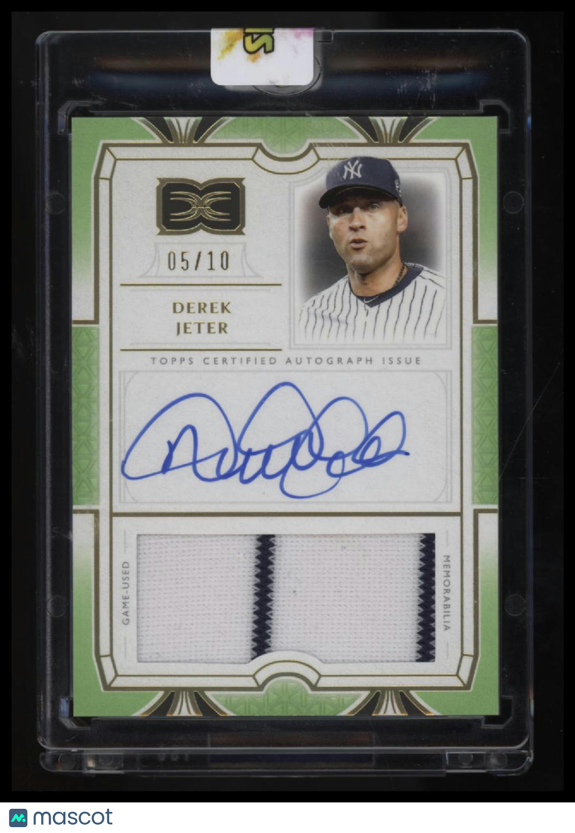 2024 Topps Definitive Collection Derek Jeter Autograph Relics Green #/10