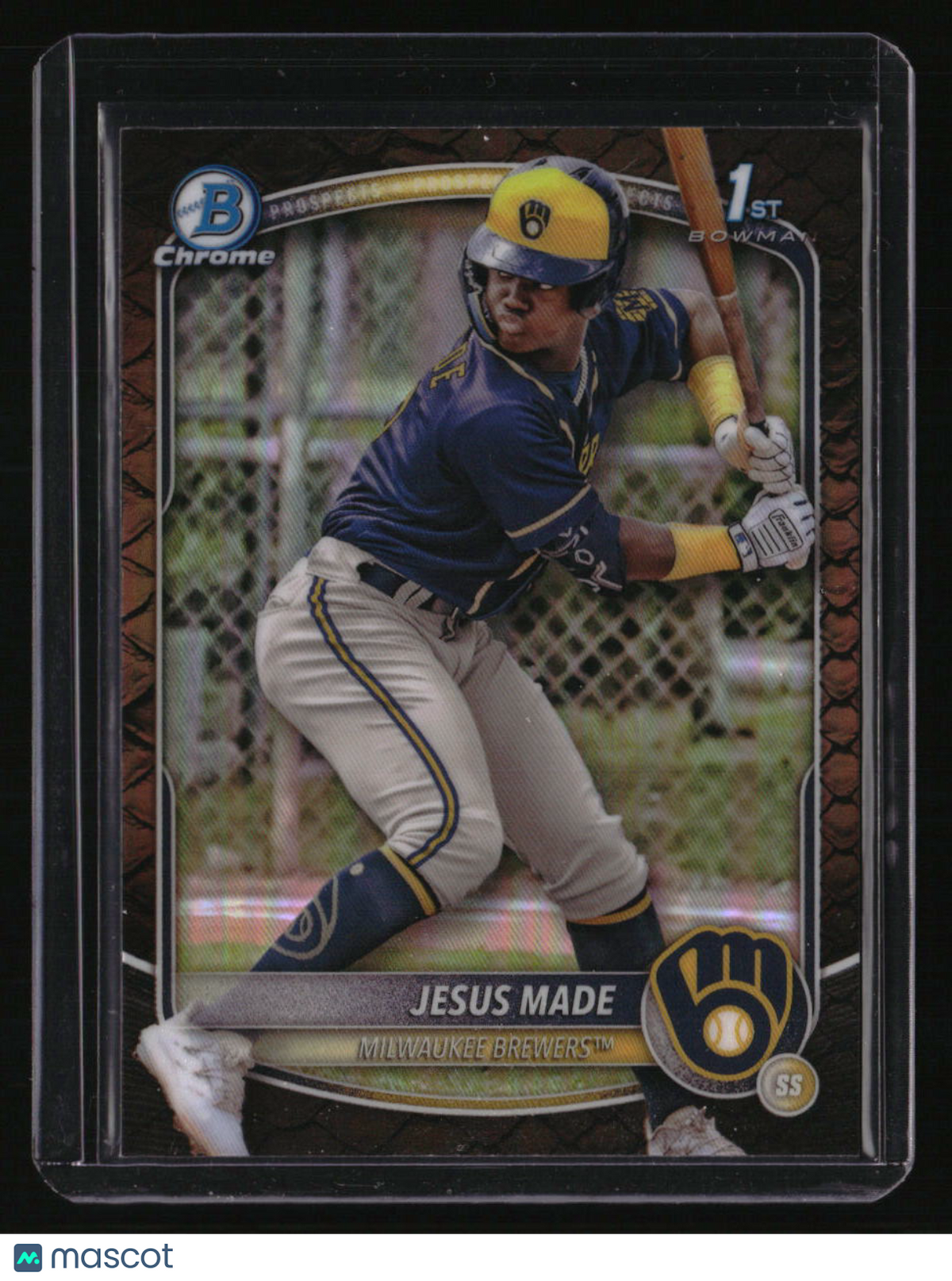 2025 Bowman Jesus Made Chrome Prospects Reptilian Refractor
