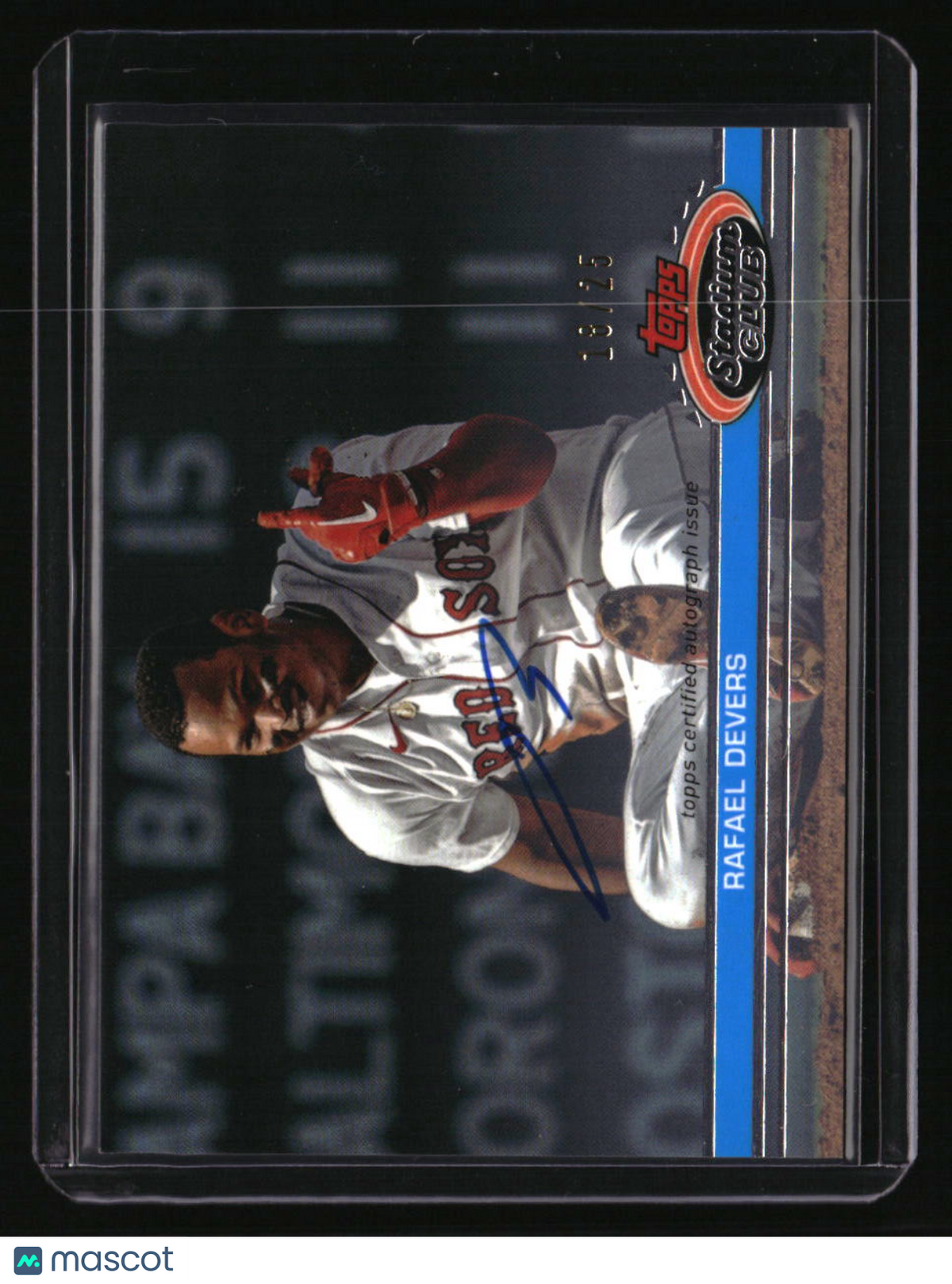 2021 Stadium Club Rafael Devers Design Variation Autographs #/25