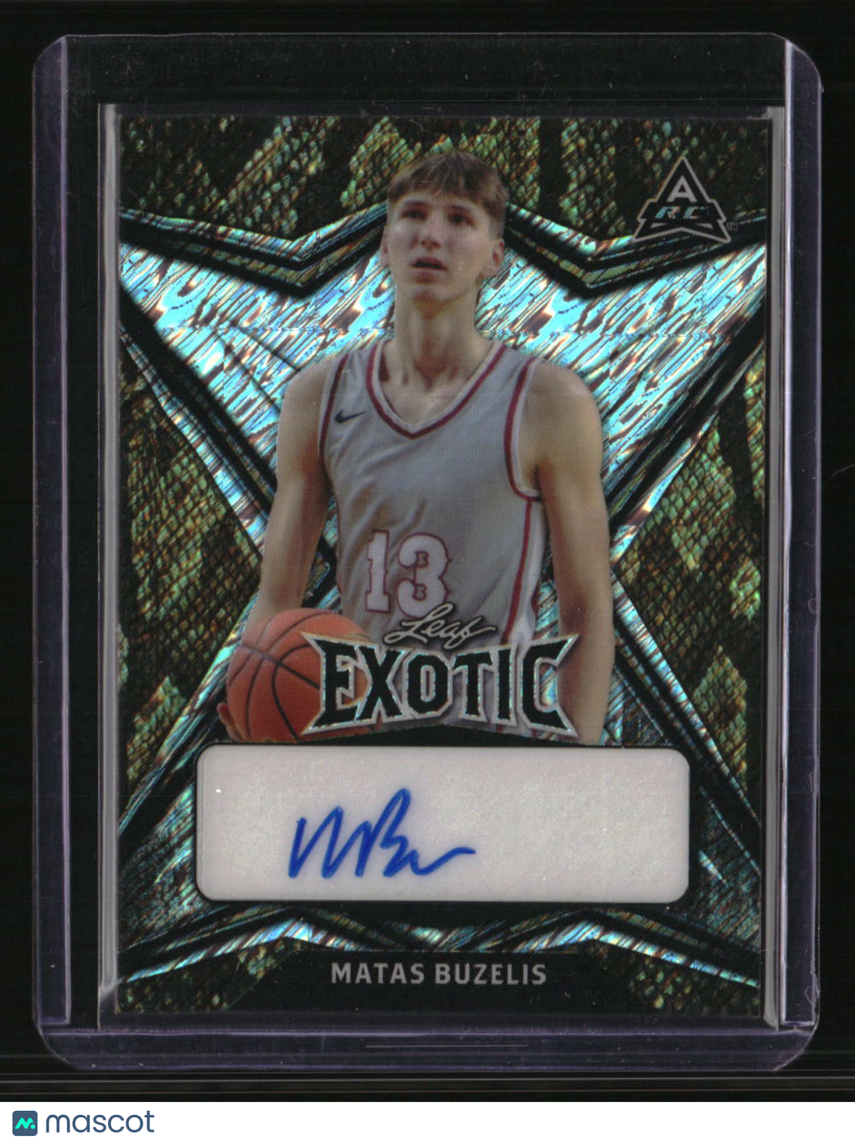 2022-23 Leaf Exotic - Diagonal Shimmer Snakeskin Matas Buzelis #/9