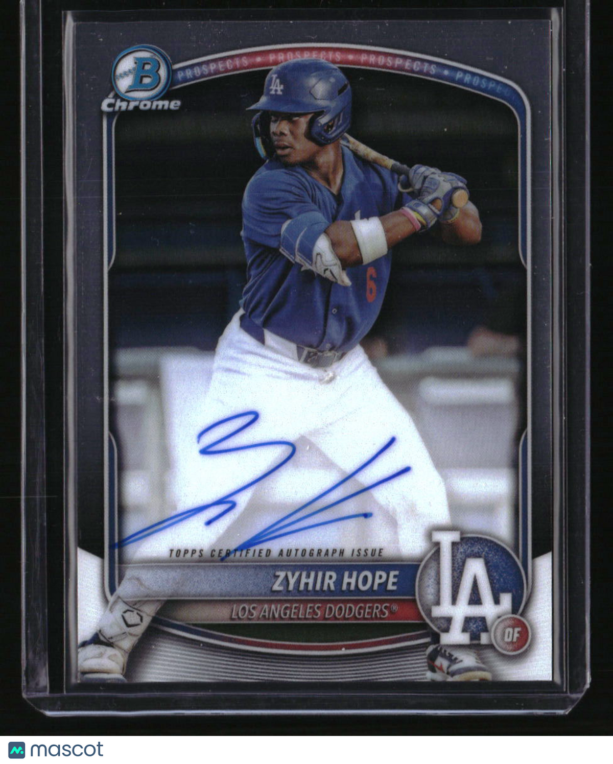 2025 Bowman Zyhir Hope Chrome Prospects Autographs