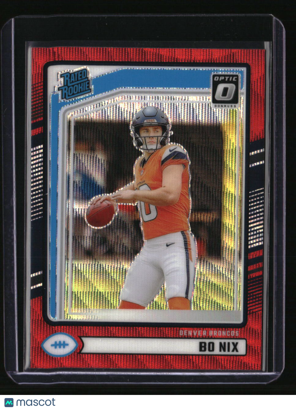 2024 Donruss Bo Nix Optic Rated Rookies Preview Red Wave