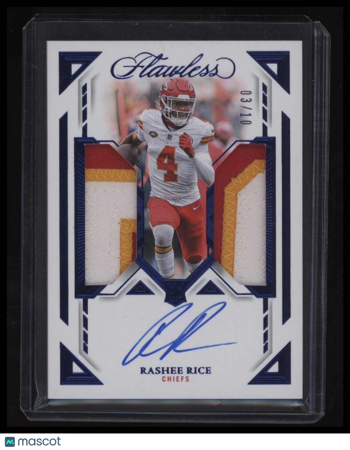 2023 Flawless Rashee Rice Rookie Dual Patch Autographs Sapphire #/10