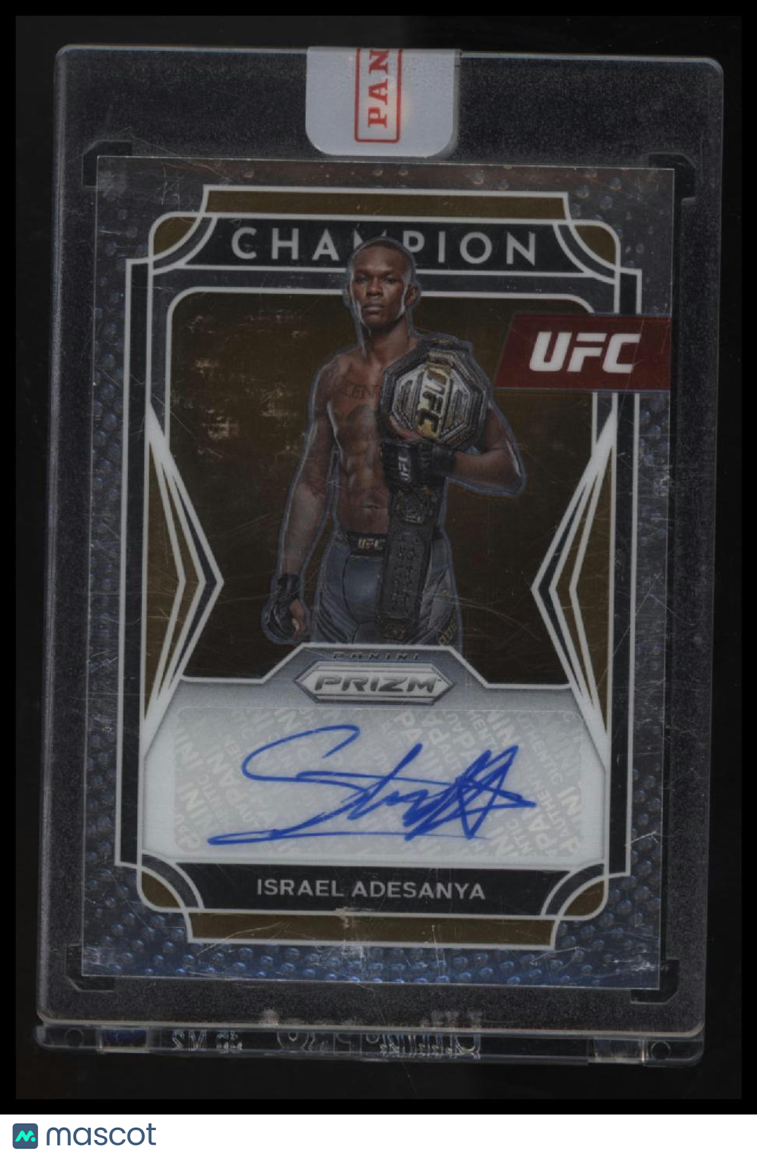 2022 Panini Prizm UFC Israel Adesanya Champion Signatures