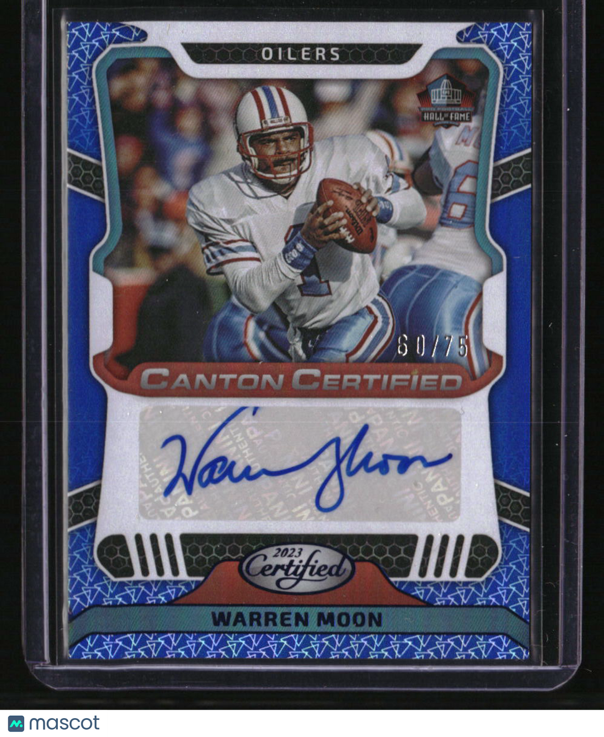 2023 Panini Certified Warren Moon Canton Certified Signatures Mirror Blue #/75