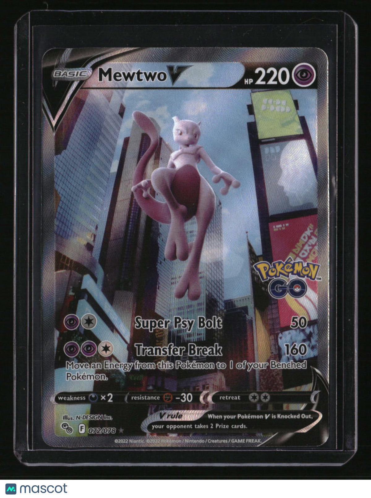 Pokemon GO Mewtwo V (Alternate Full Art)