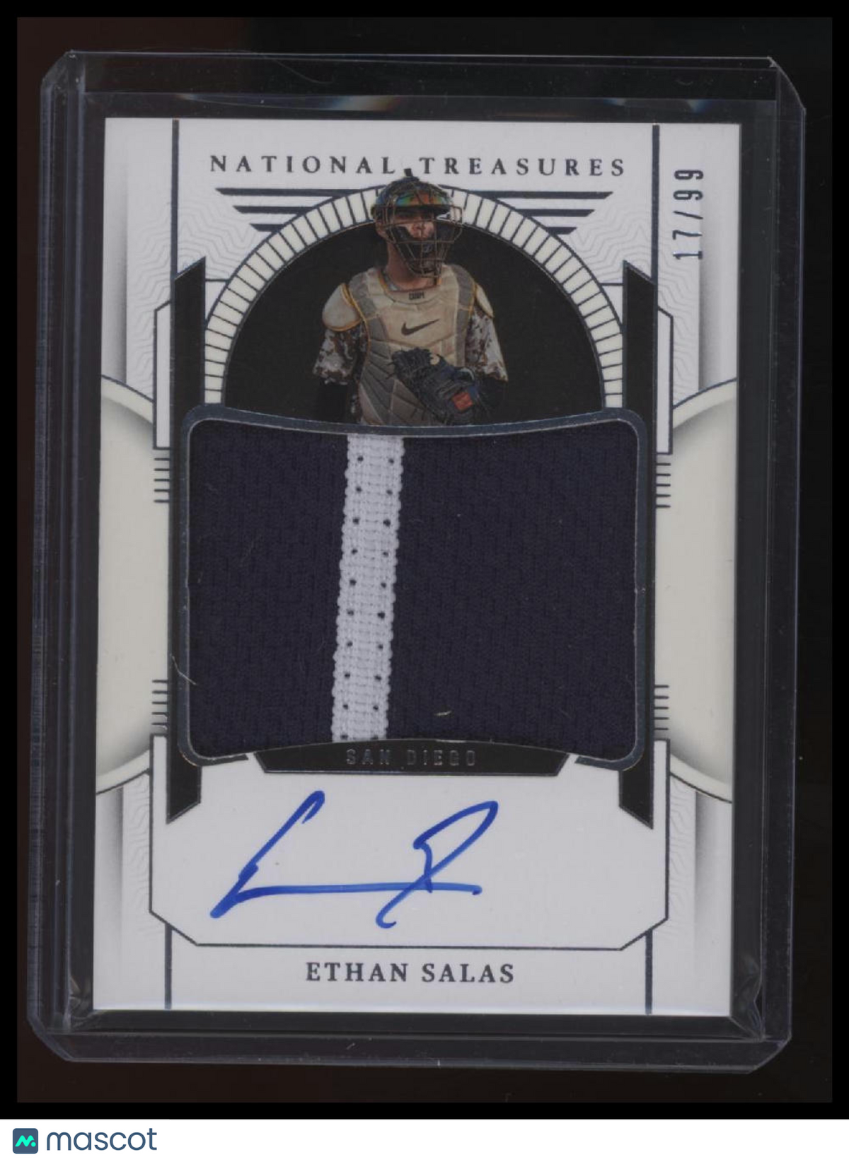 2024 Panini National Treasures Ethan Salas Prospect Material Signatures #/99