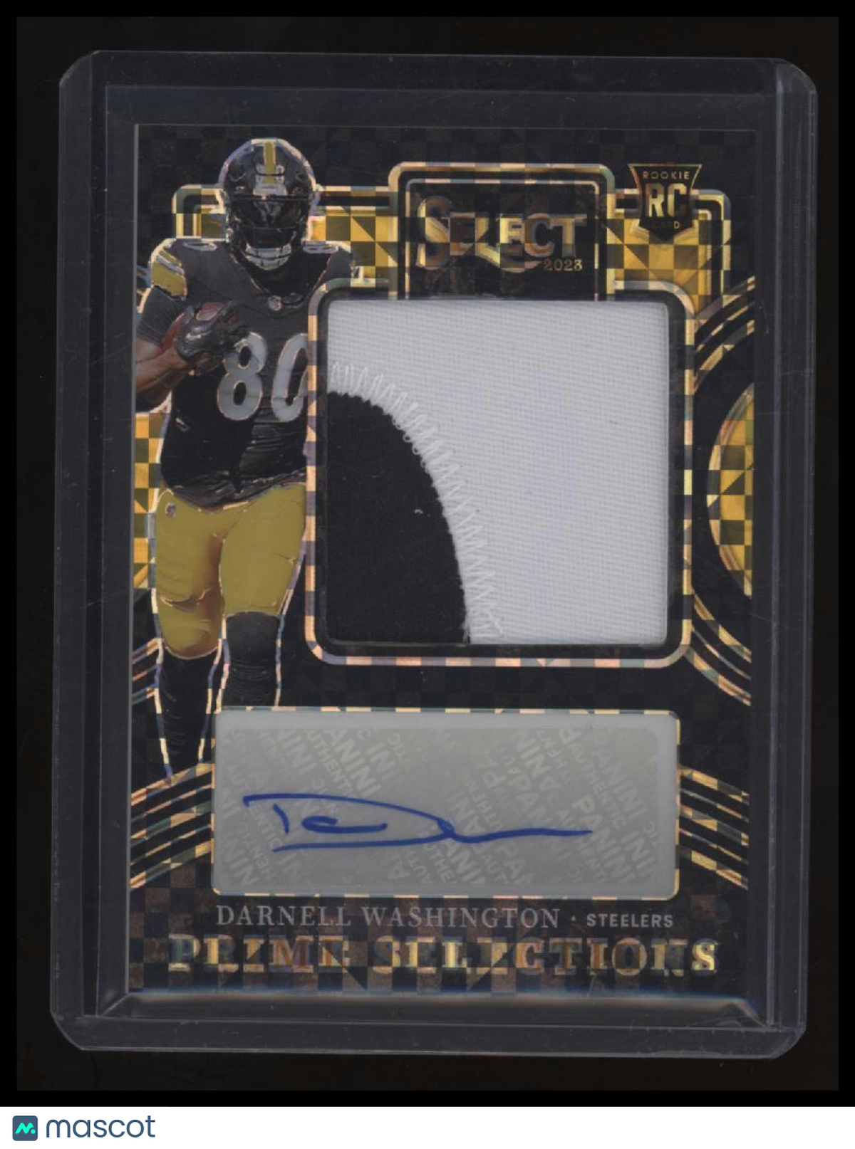 2023 Select Darnell Washington Prime Selections Black Prizm Signatures #/1