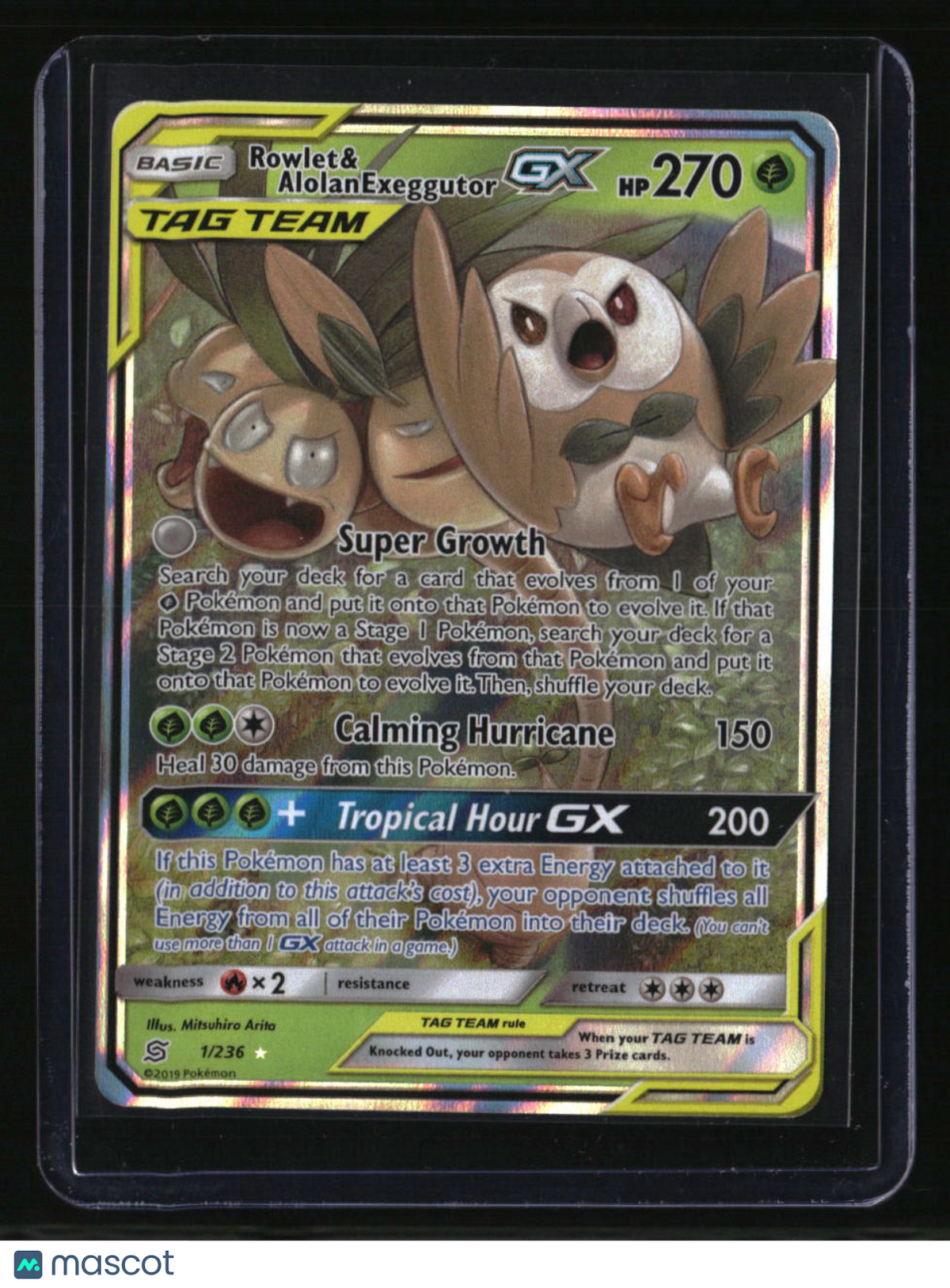SM - Unified Minds Rowlet &amp; Alolan Exeggutor GX
