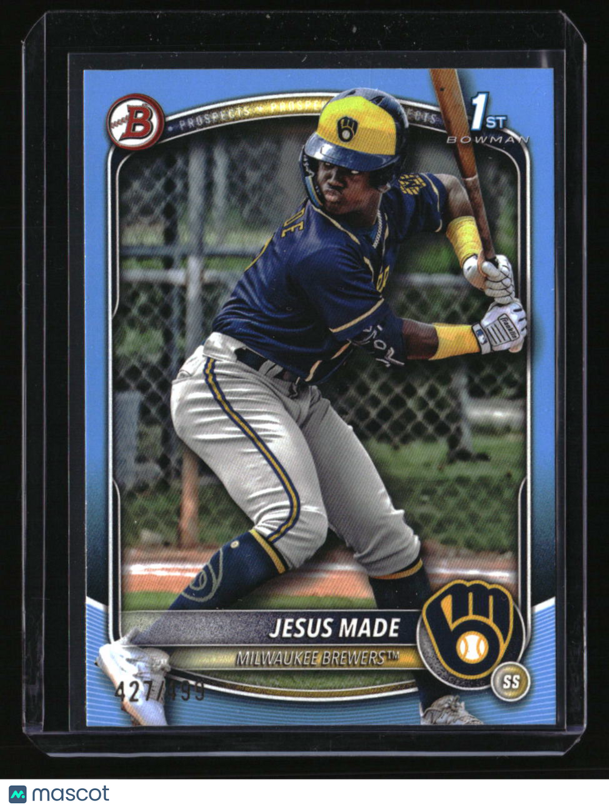 2025 Bowman Jesus Made Prospects Sky Blue #/499