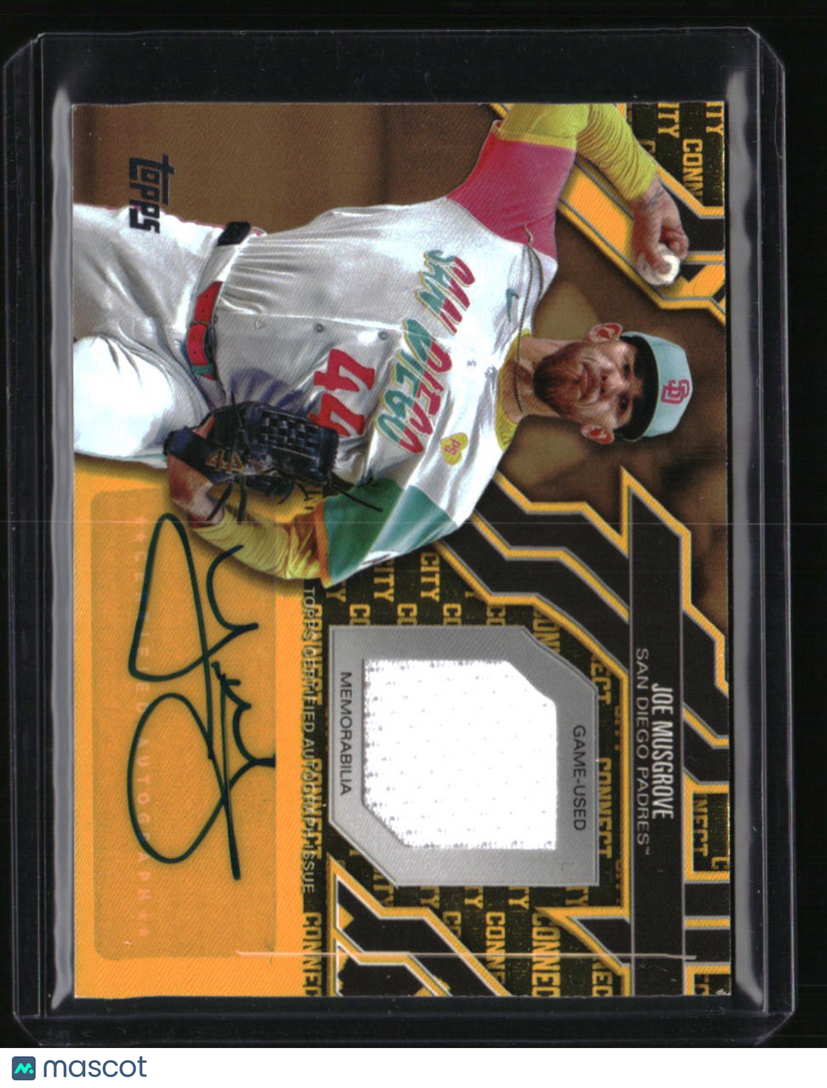 2025 Topps Joe Musgrove City Connect Swatch Autograph Relics #/16