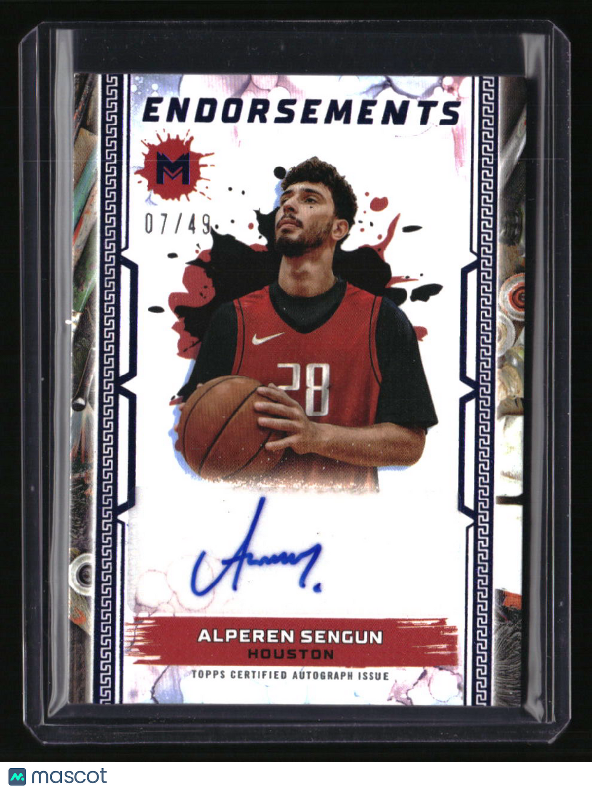 2023-24 Topps Motif Alperen Sengun Endorsements Autographs Ultramarine Blue #/49