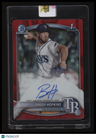 2025 Bowman Brody Hopkins Chrome Prospects Autographs Red Lava Refractor #/5
