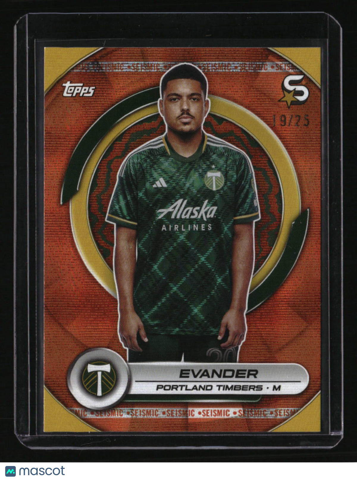 2024 Topps MLS Superstars Evander Seismic Orange #/25