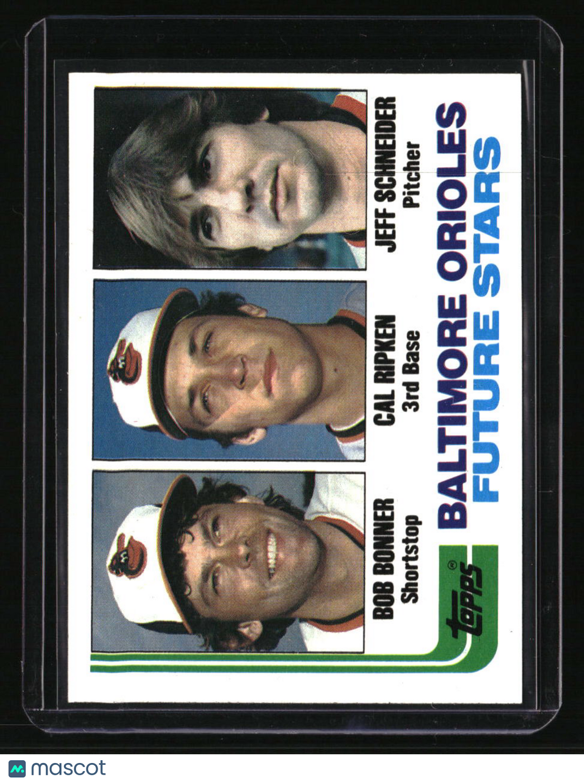 1982 Topps Orioles Future Stars (Bob Bonner / Cal Ripken / Jeff Schneider)