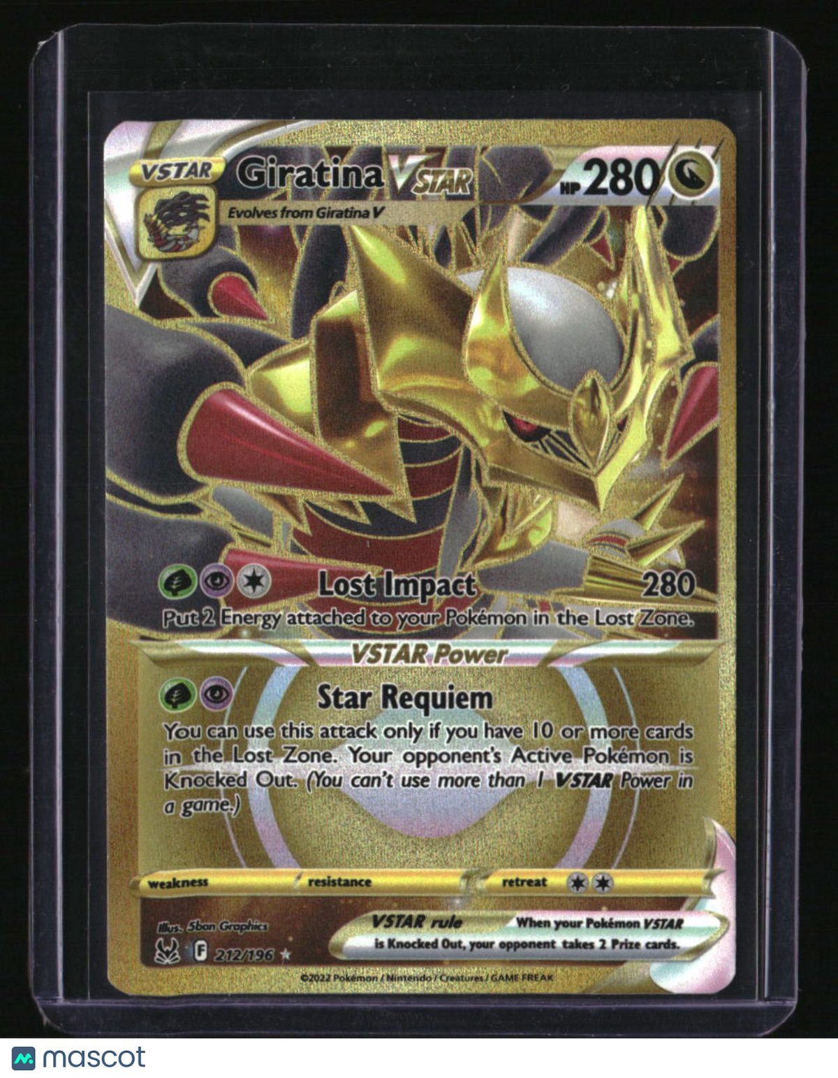 SWSH11: Lost Origin Giratina VSTAR (212) (Secret)