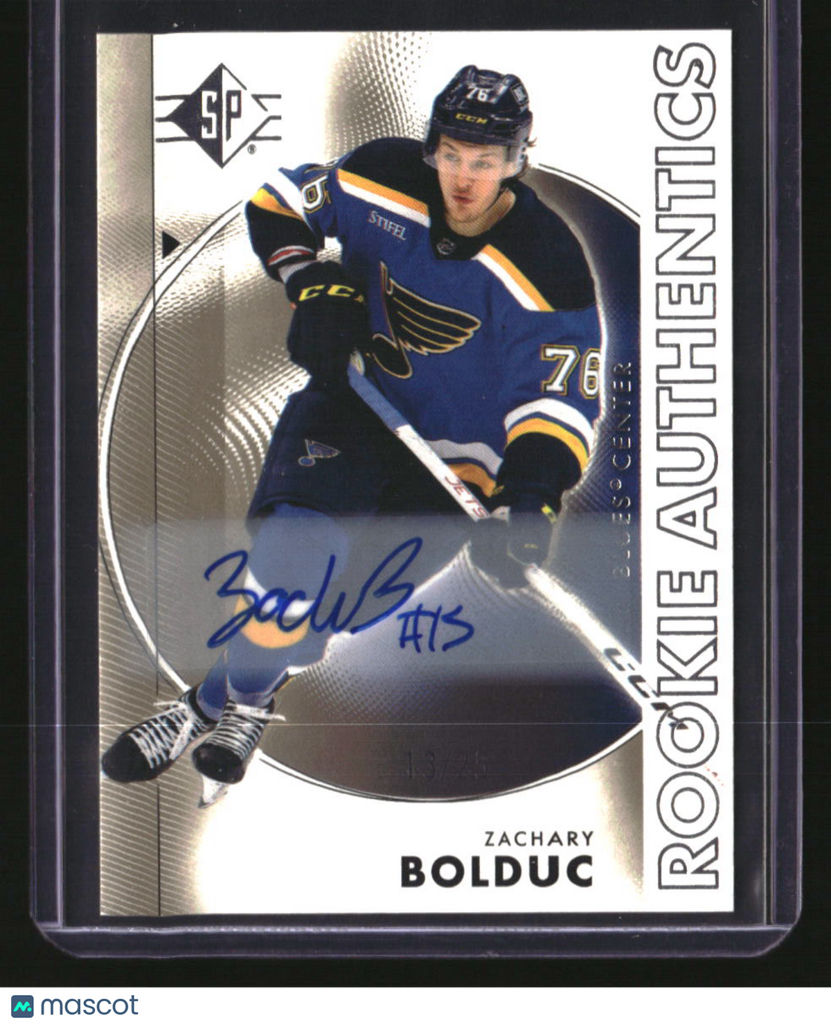 2024-25 SP Zachary Bolduc Signatures Gold #/25