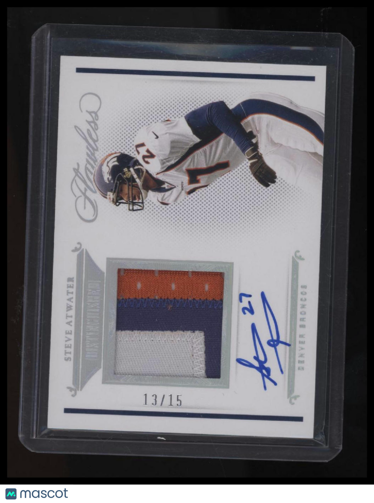 2021 Panini Flawless Steve Atwater Distinguished Patch Autographs Silver #/15