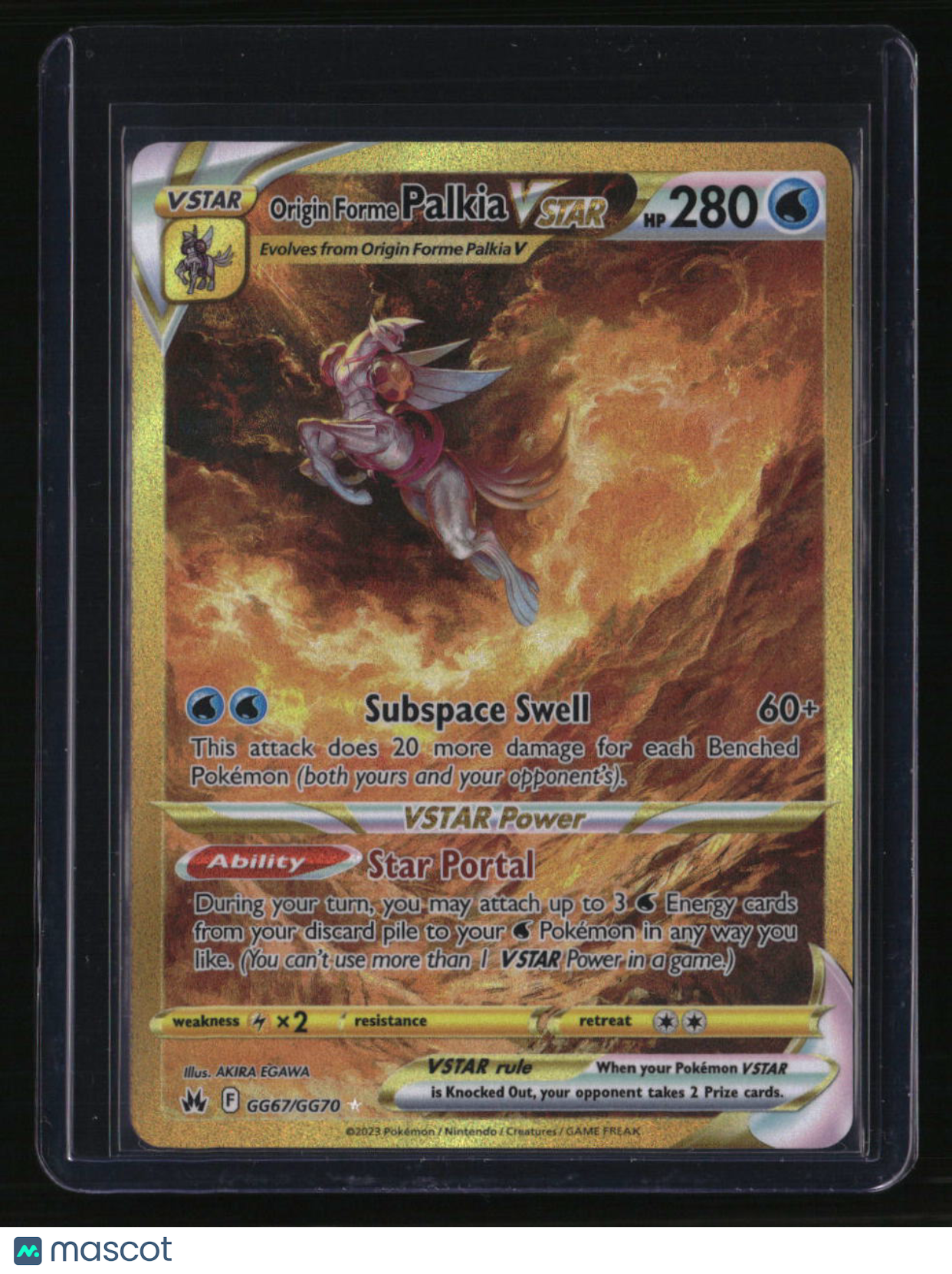 Crown Zenith: Galarian Gallery Origin Forme Palkia VSTAR (Secret)