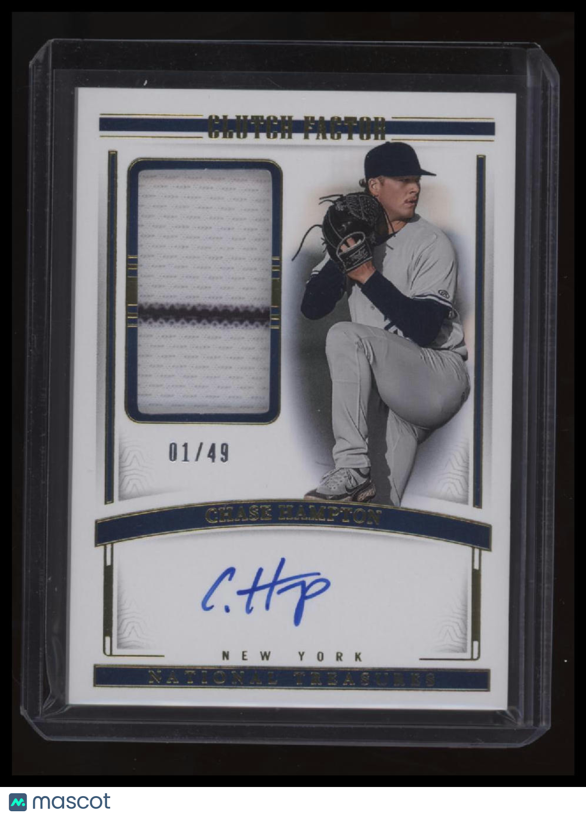 2024 Panini National Treasures Chase Hampton Clutch Factor Signatures #/49