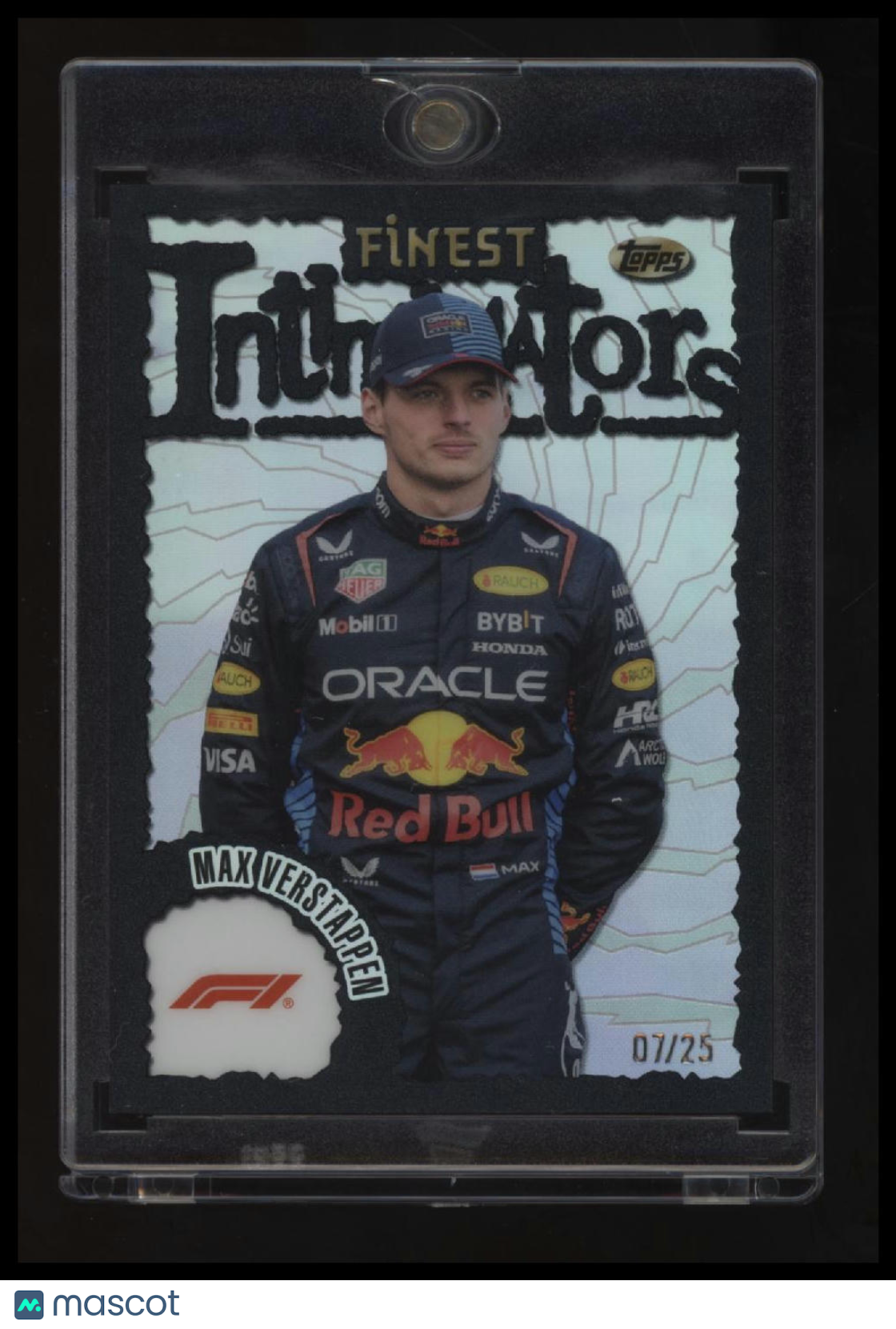 2024 Topps Finest Formula 1 Max Verstappen Intimidators Black Refractor #/25