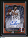 2025 Bowman Cory Lewis Chrome Prospects Autographs Orange Refractor #/25