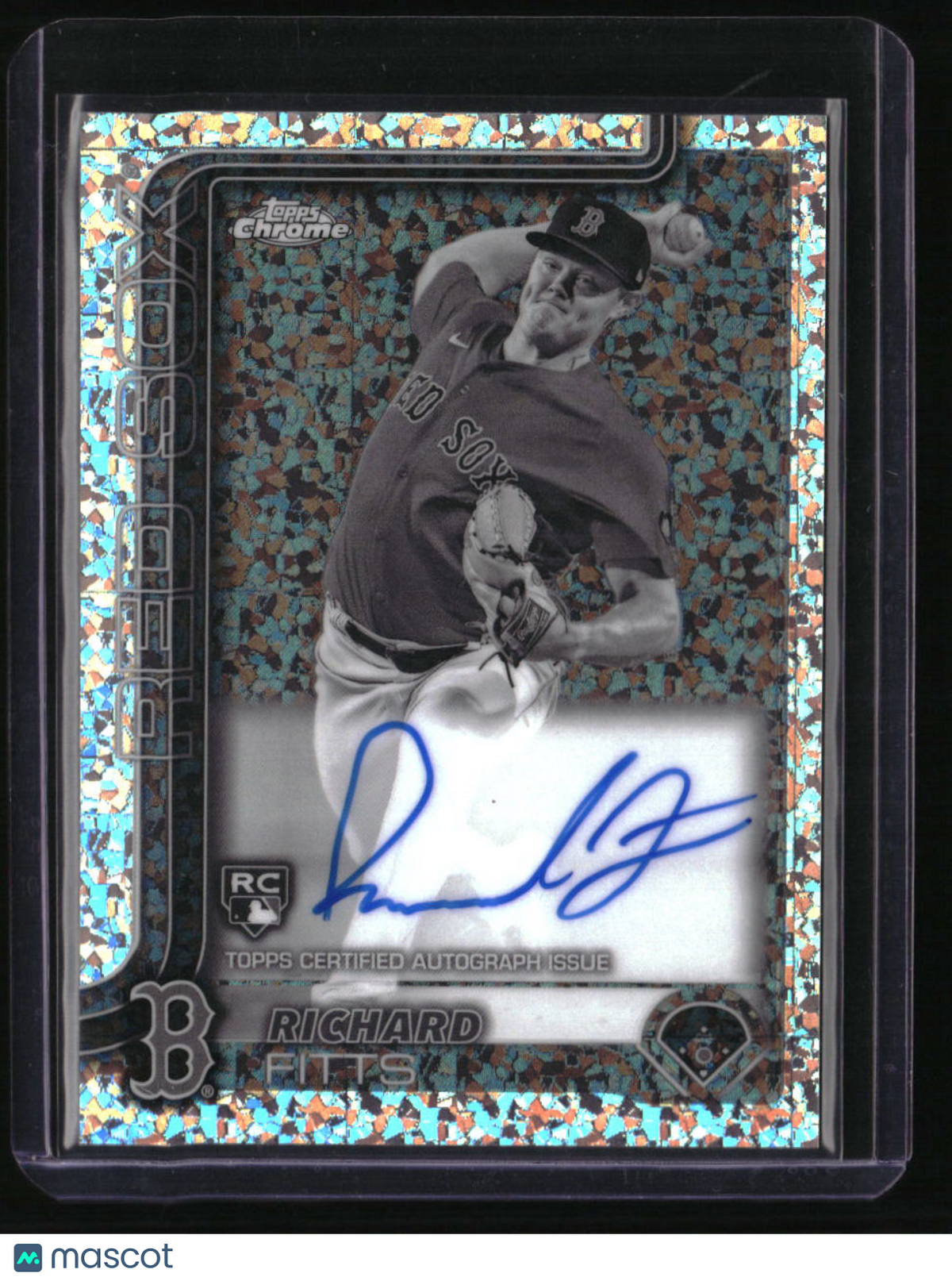 2025 Topps Chrome Richard Fitts Rookie Autos Black &amp; White Mini-Diamond