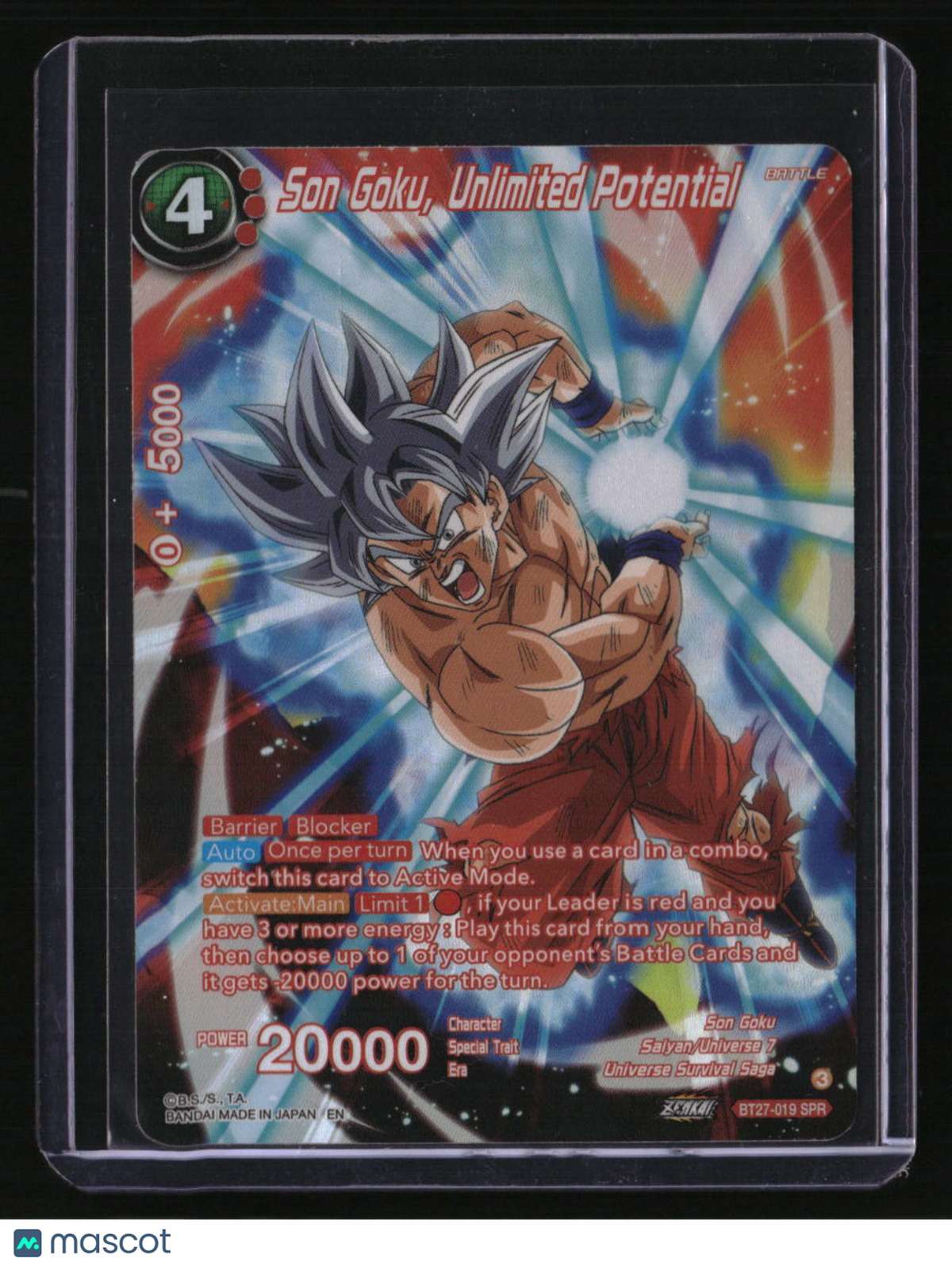 Dragon Ball Super BT27-019 Son Goku, Unlimited Potential