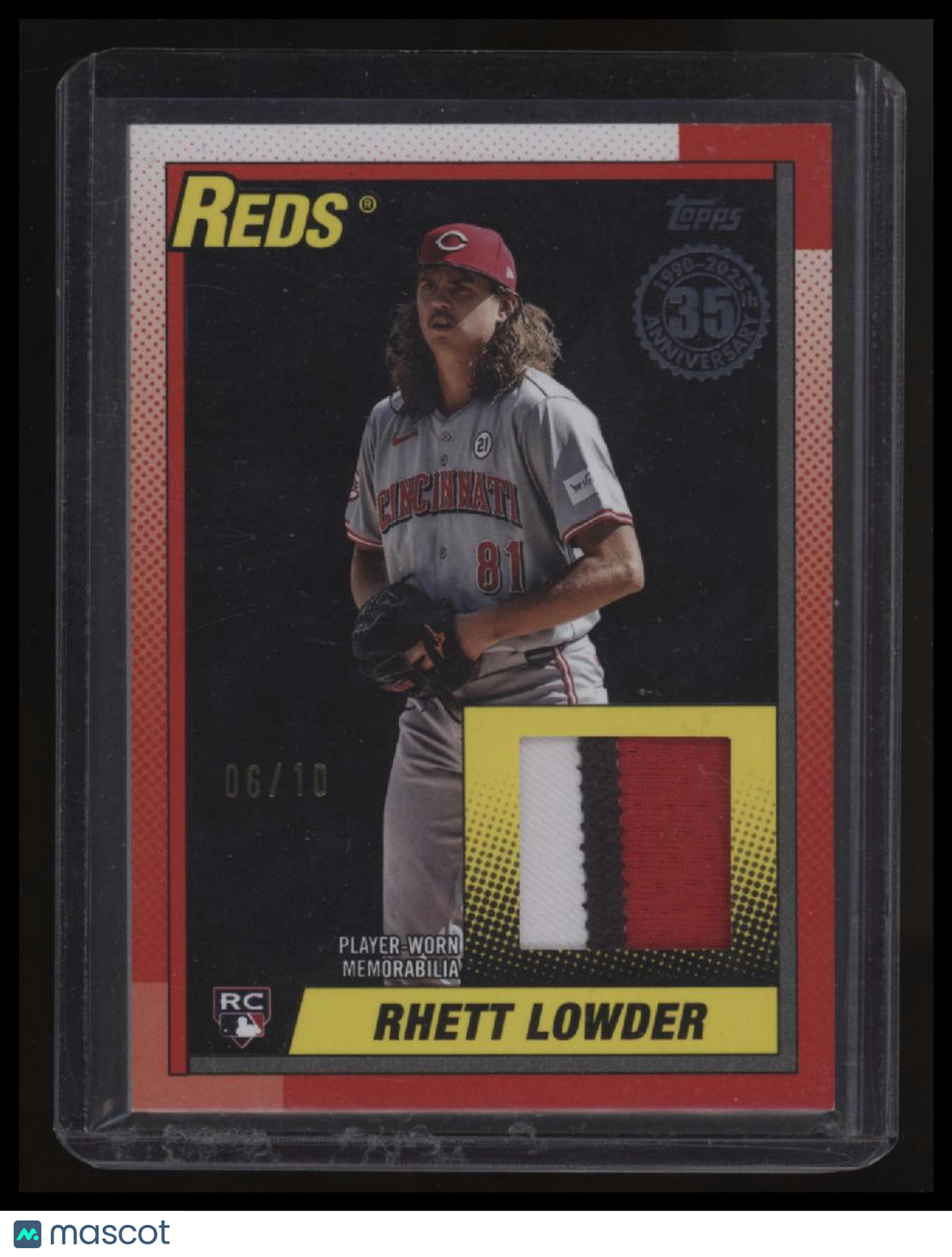 2025 Topps Rhett Lowder 35th Anniversary Relics Black (Series Two)