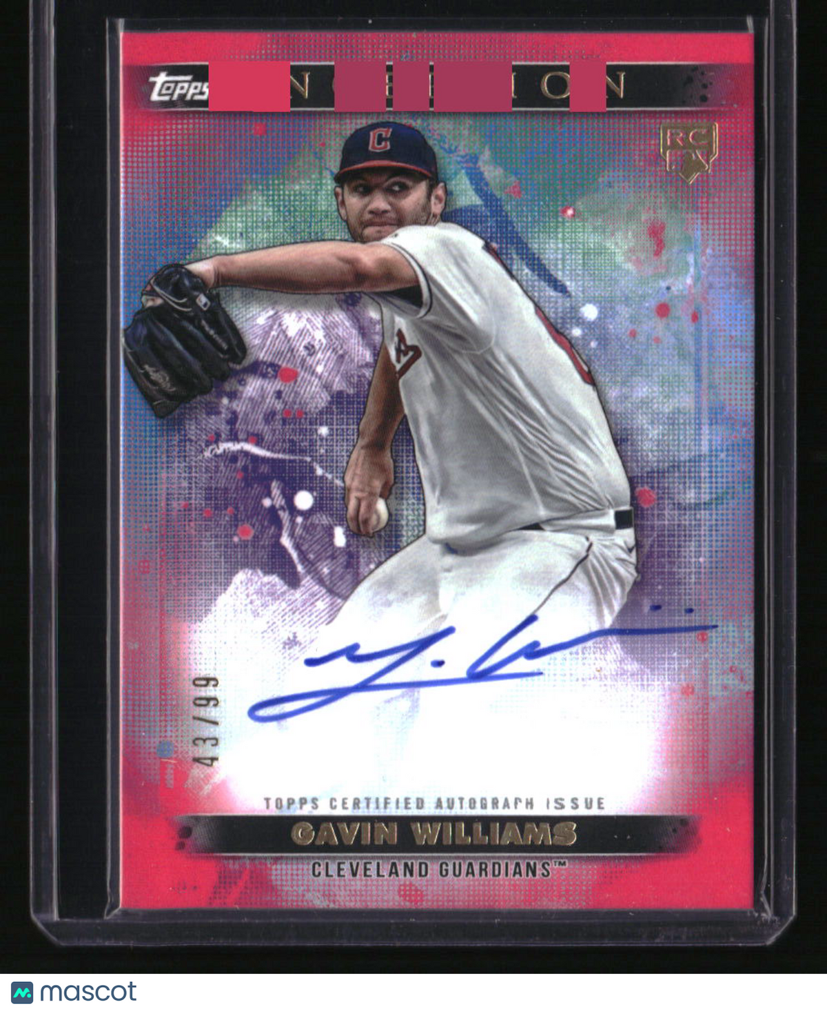 2024 Topps Inception Gavin Williams Rookie and Emerging Star Auto Magenta #/99