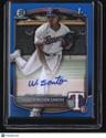 2025 Bowman Winston Santos Chrome Prospects Autographs Blue Refractor #/150