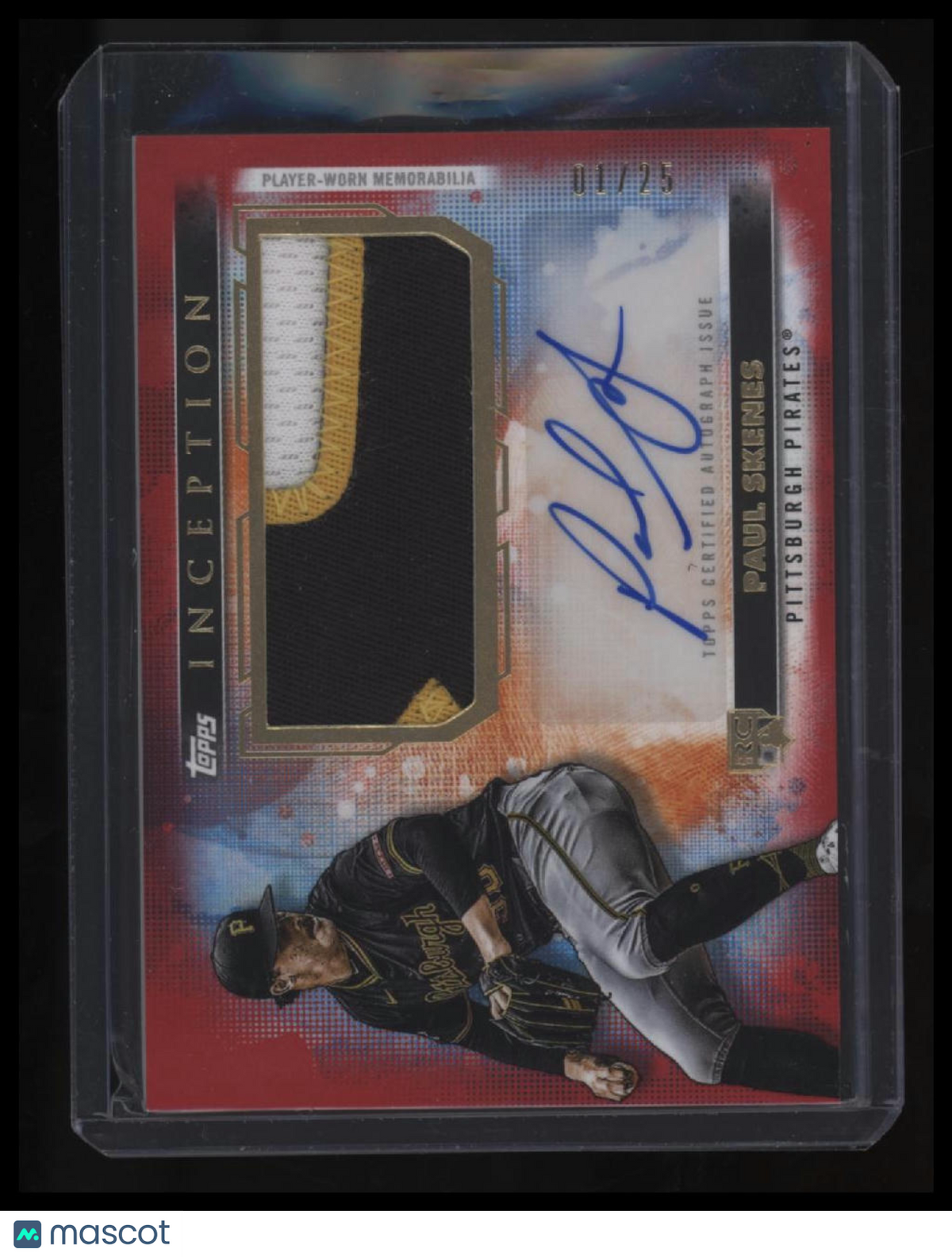 2024 Topps Inception Paul Skenes Rookie Patch Auto #/25 First On Print