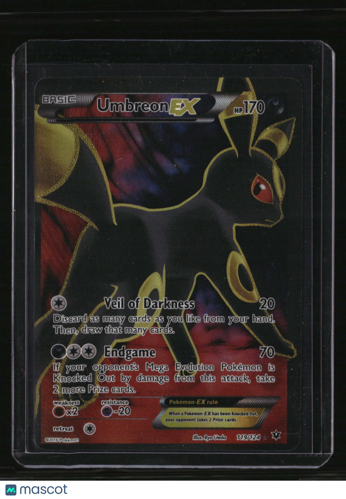 XY - Fates Collide Umbreon EX (Full Art) Very Off Centered