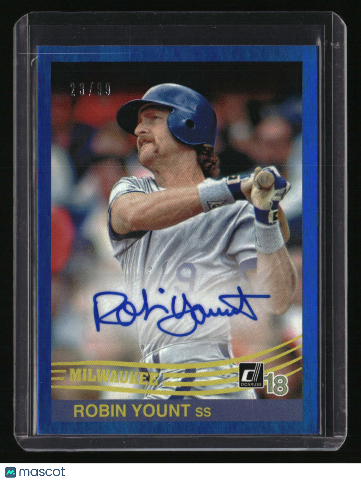2018 Donruss Robin Yount Retro 1984 Signatures Blue #/99