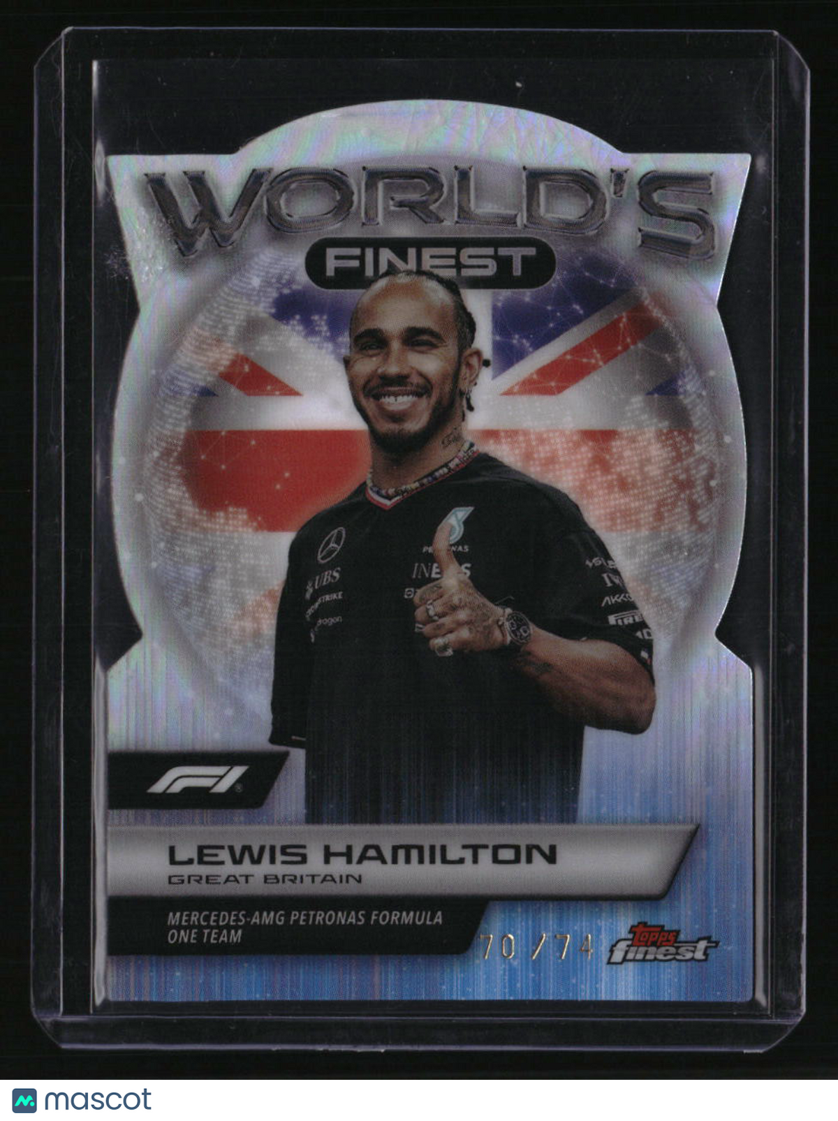 2024 Topps Finest Formula 1 Lewis Hamilton World&#39;s Finest Die-Cut Refractor #/74