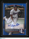 2025 Bowman Winston Santos Chrome Prospects Autographs Blue Refractor #/150