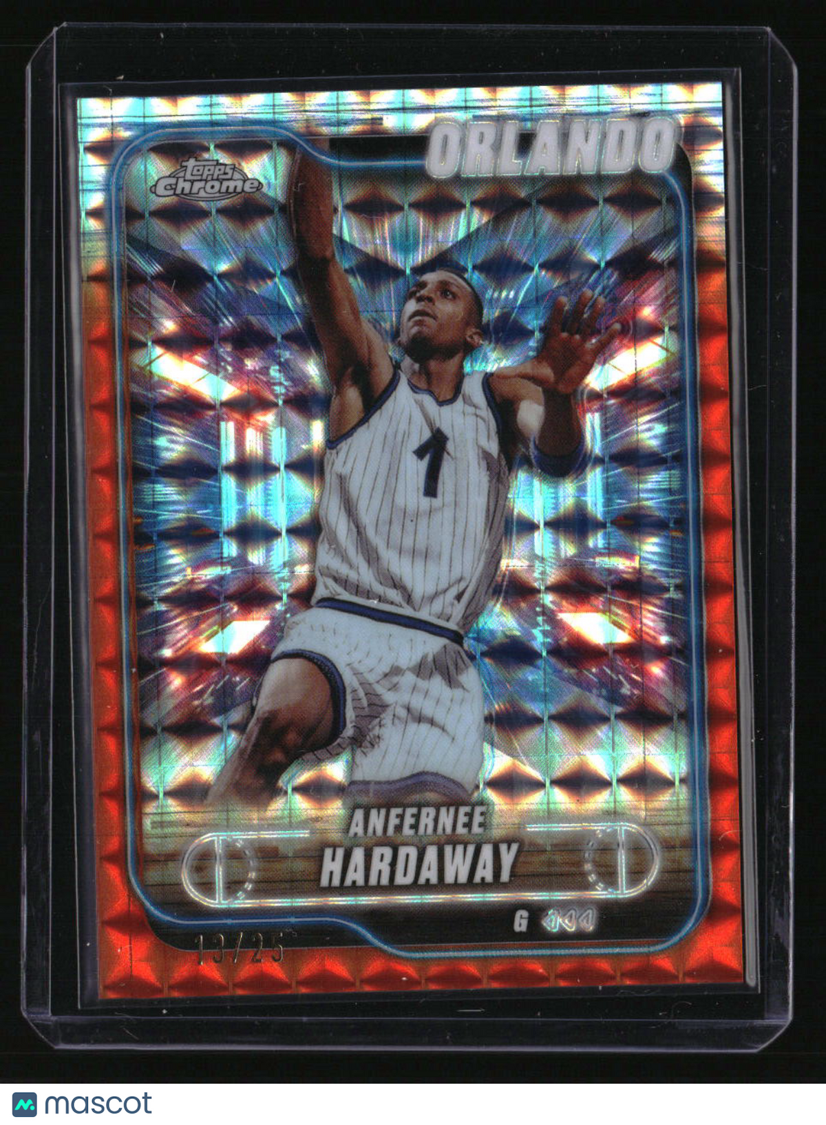 2024-25 Topps Chrome Anfernee Hardaway Orange Geometric Refractor #/25
