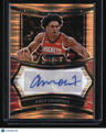 2024-25 Select Amen Thompson Signatures Neon Orange Pulsar Prizms FOTL #/30