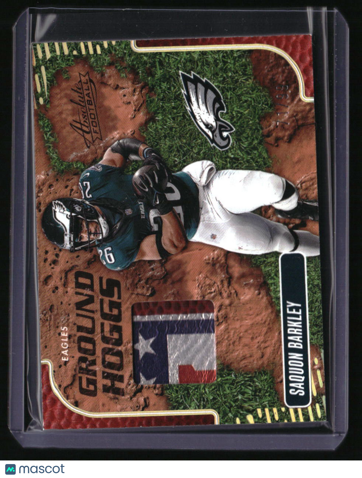 2024 Panini Absolute Saquon Barkley Ground Hoggs Materials Gold #/99